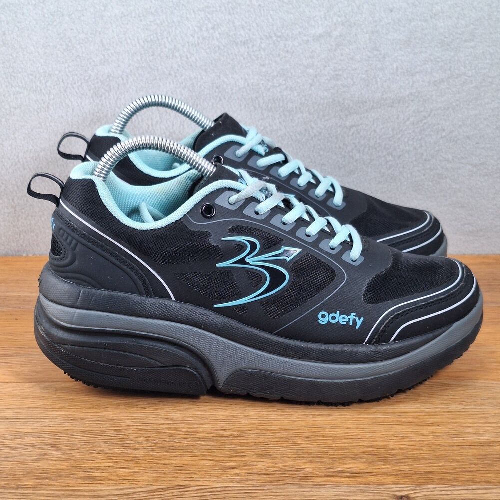Gravity Defyer Mighty Walk Women's US 8.5 Walking Shoes Black Blue Comfort